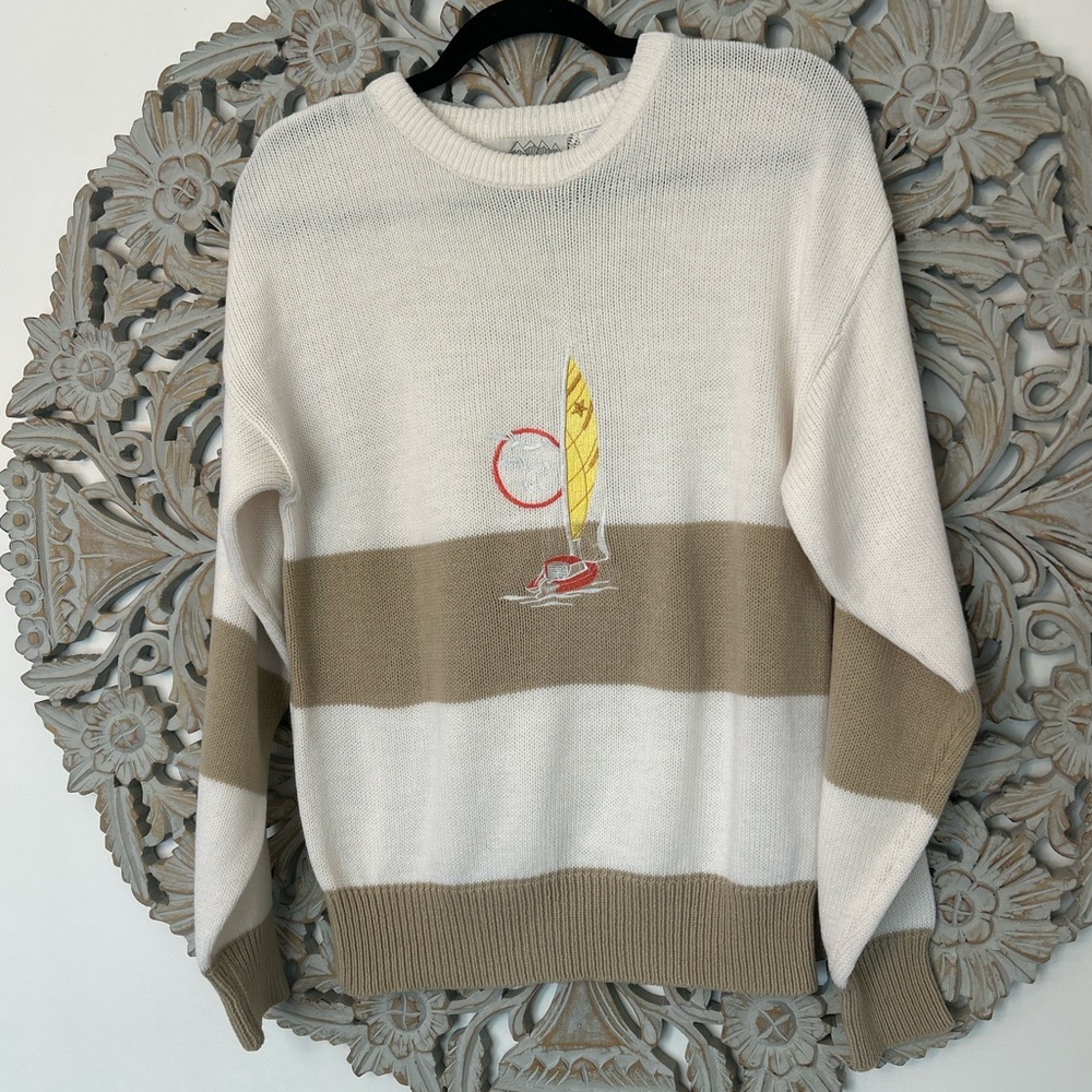 Vintage High Sierra Stripes Knit Sweater - Size Medium